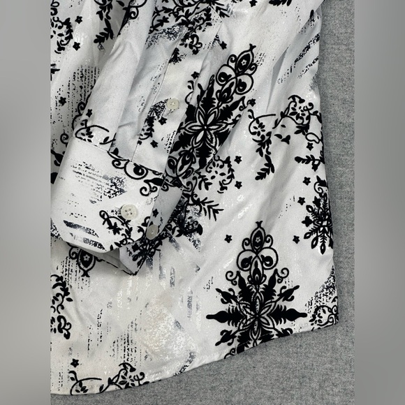 Lamasini Shirt Mens L Embellished Western Hispanic Streetwear Long Sleeve Velvet - Picture 9 of 16